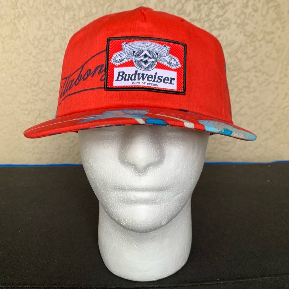 Billabong X Budweiser Vacay Men's Snapback Hat Red Adult Adjustable